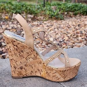Selina Strap Cork-wedge Platform Sandals by Sol Rio 6.5